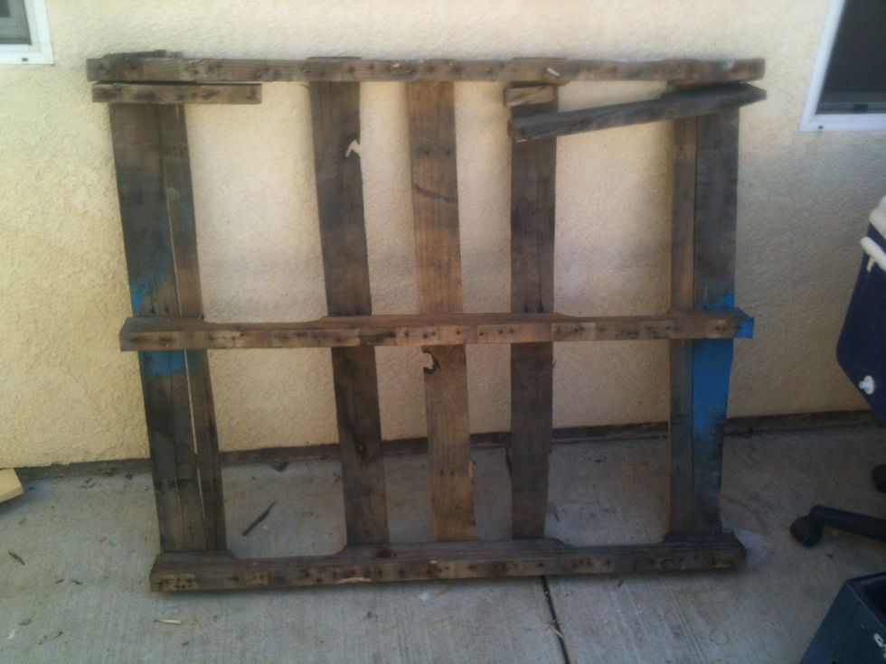 Take off the boards. Disassembling the pallet can be a pain. Have patience.
