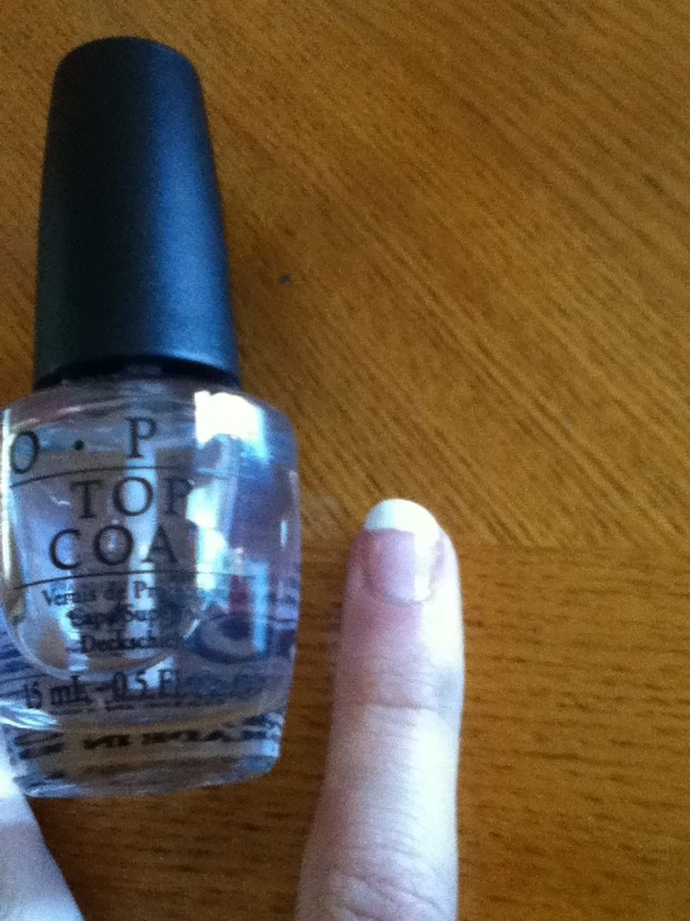 Take off the tape slowly, and then add a top coat