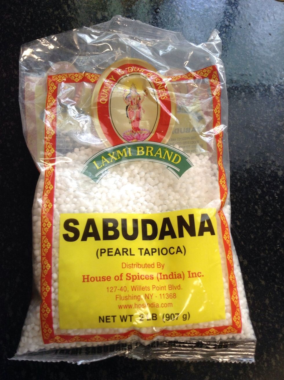 Take one and half cup of tapioca (you can usually find it in the baking section of grocery store, do not use instant tapioca). I got mine from a nearby indian store.
