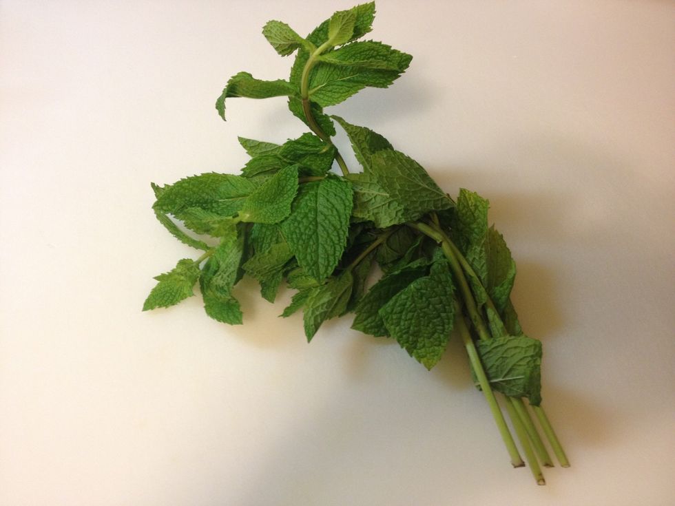 Take one bunch of mint and remove leaves.