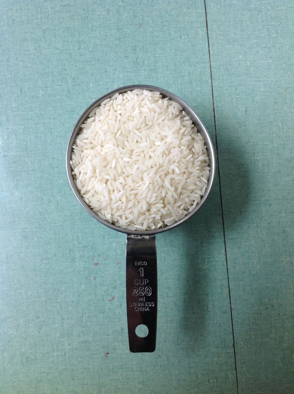 Take one cup of rice to a boil until tender, soft or how ever you may like it