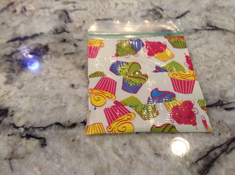 Take one half of the bag and cover it with duck tape but leave the top open so you can put the ice it