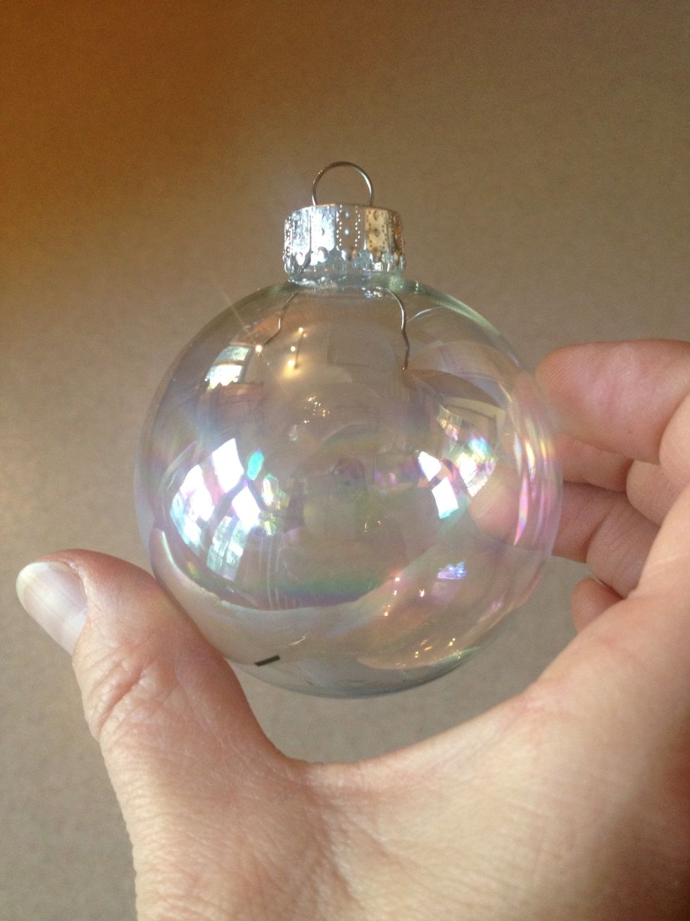 Take one of your glass ornaments out.