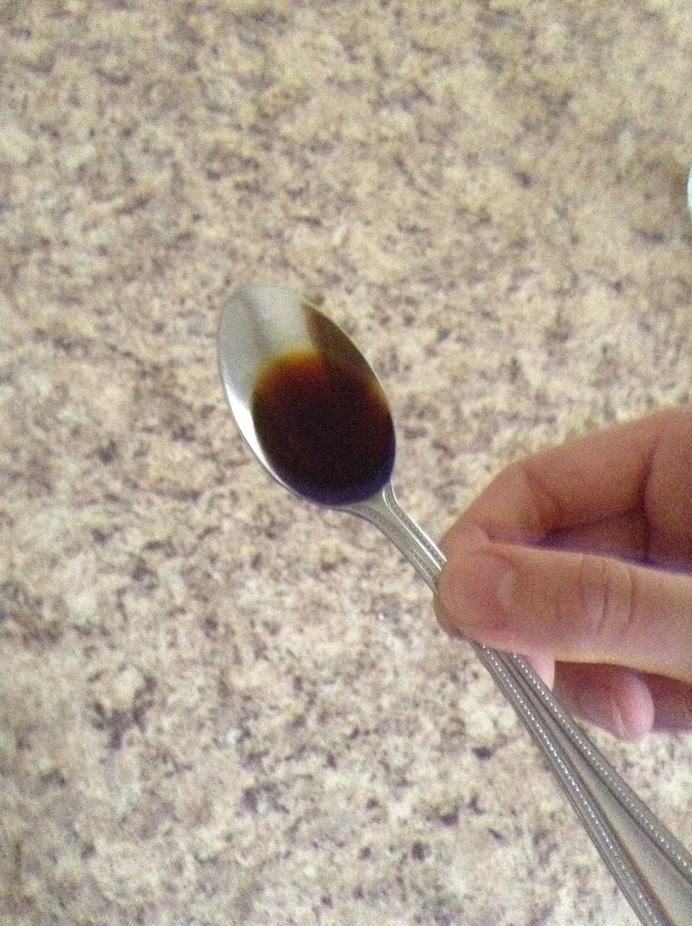Take one tsp of Vanilla Extract.