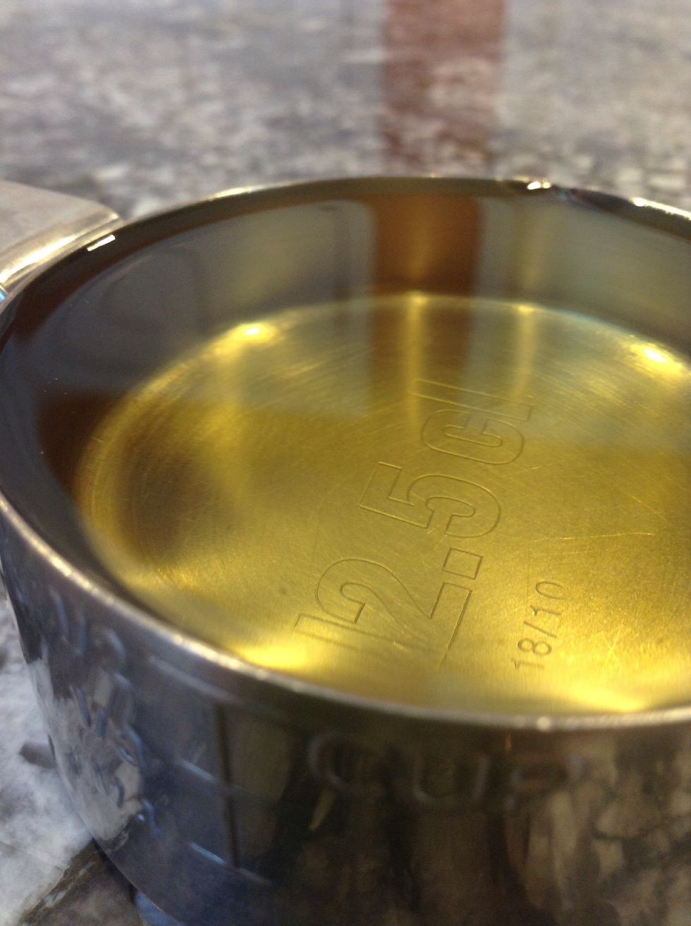 Take out a bowl and put in the oil