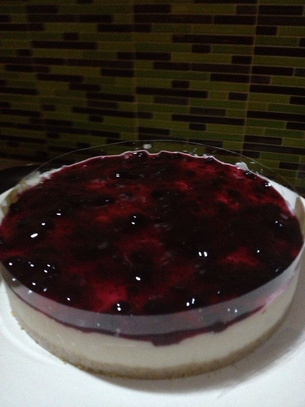 Take out after 2 hours and pour the contents of the topping packet