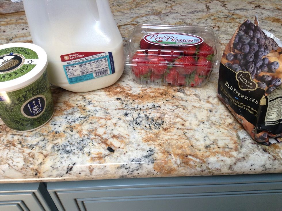 Take out all of the ingredients.