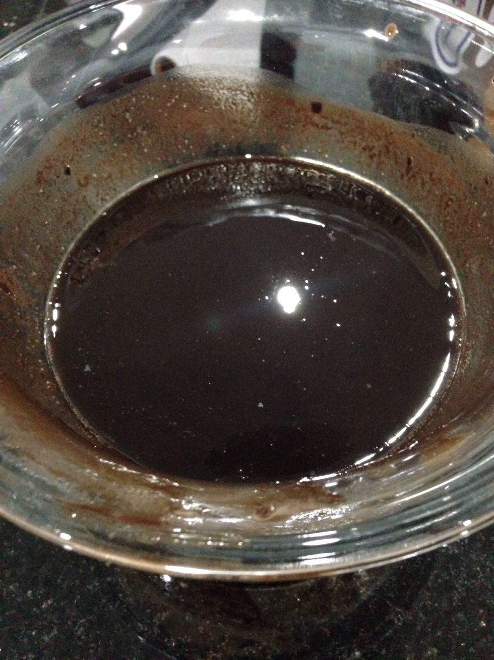 Take out and add in the chopped chocolate. Stir slowly