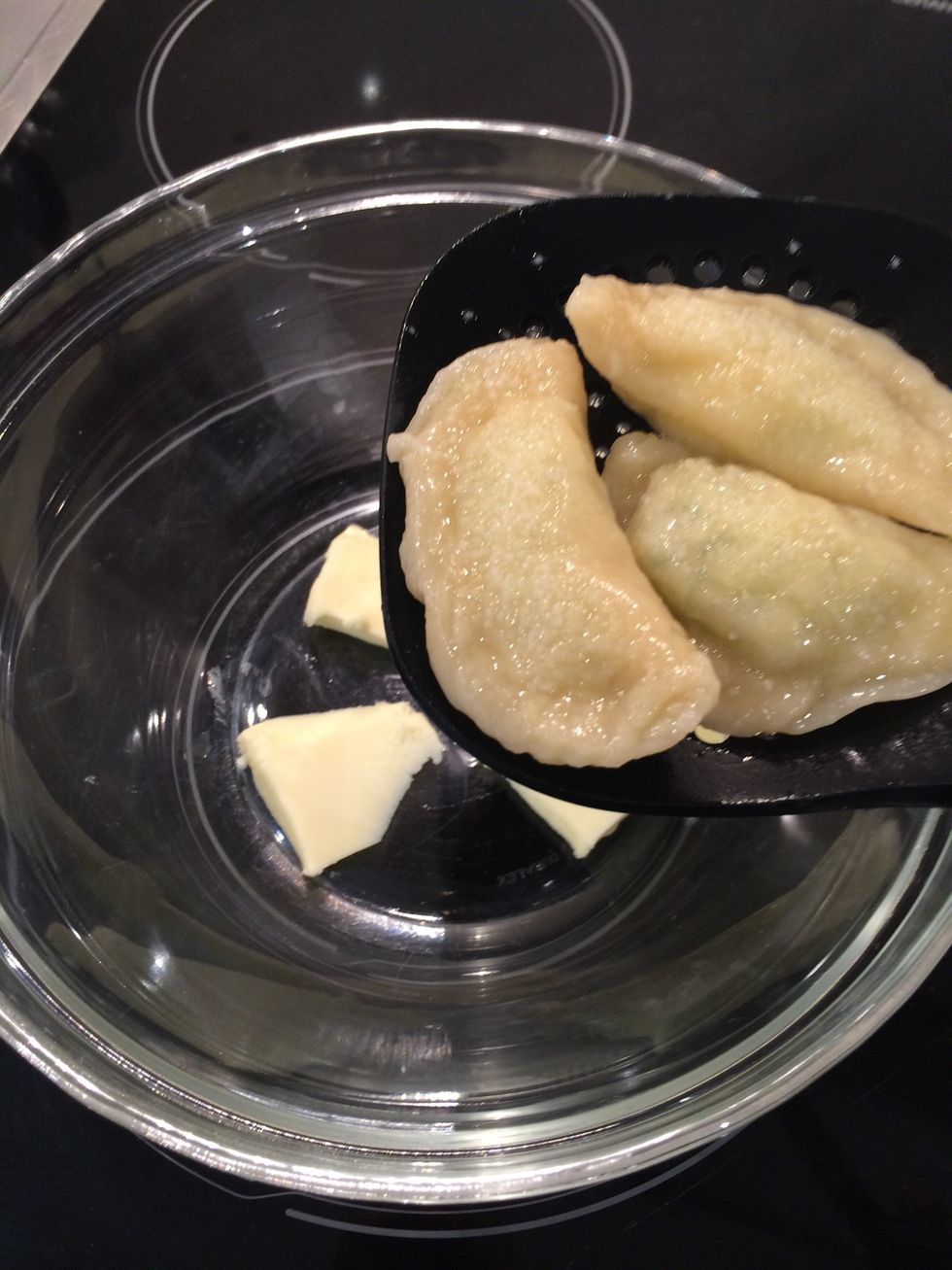 Take out and put in the butter