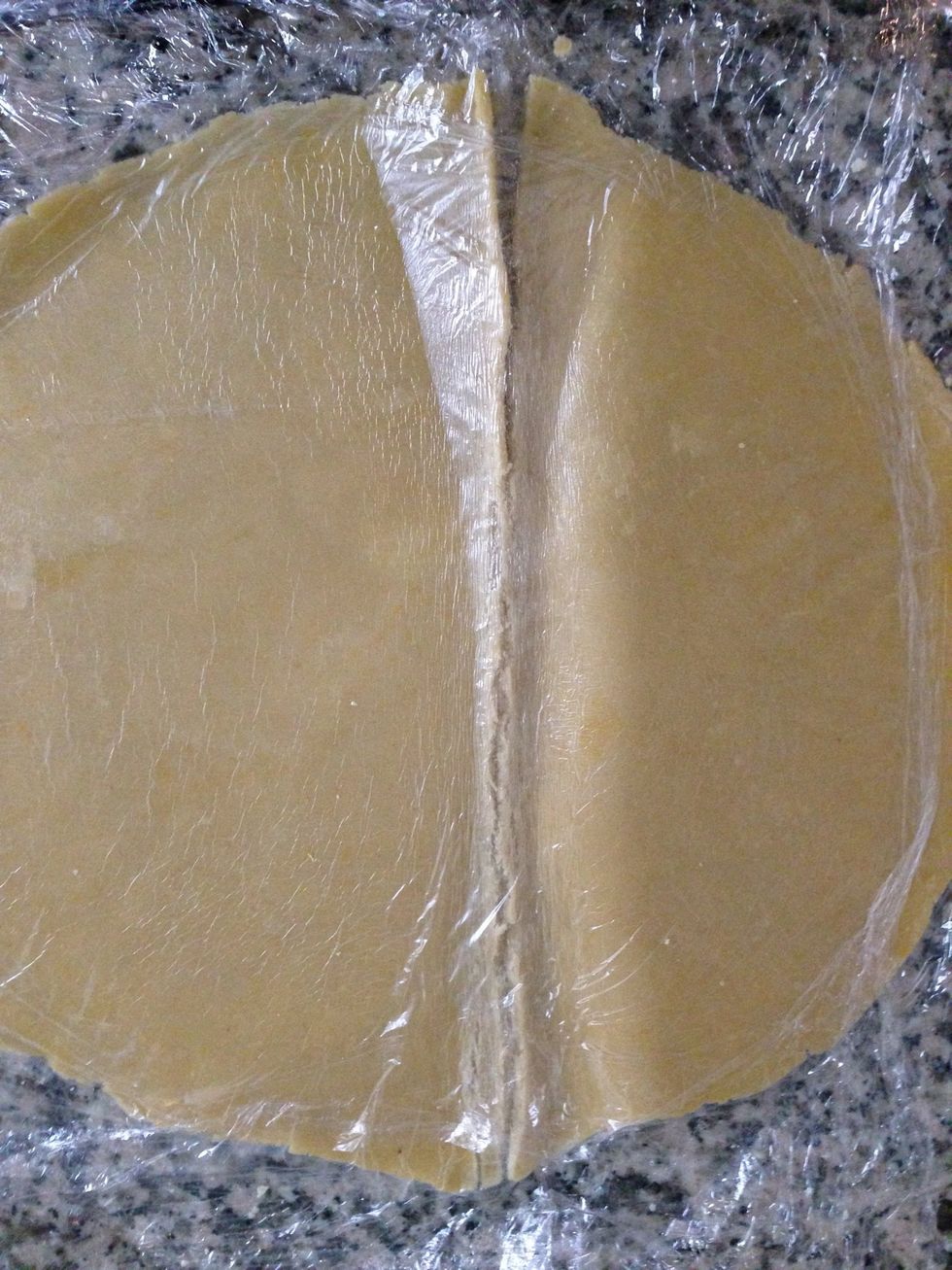 Take out from fridge Transfer to the mould by peices and patch it up by hand.