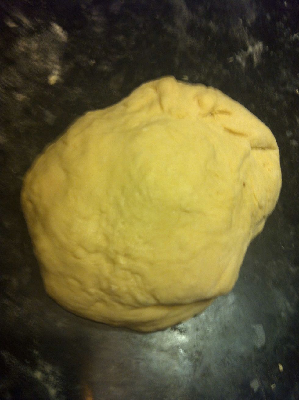 Take out of the bowl and punch out the dough to remove gas.