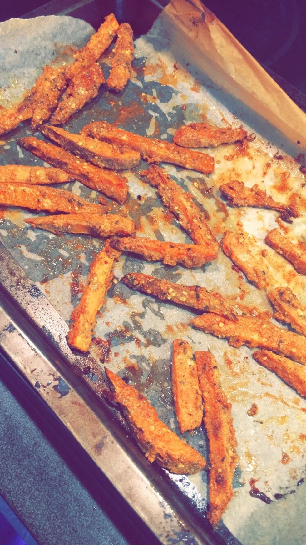 Take out of the oven when golden and crispy.