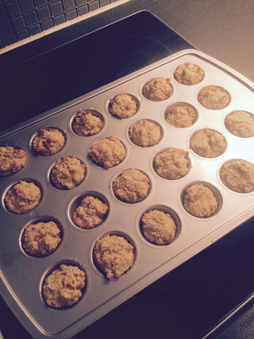 Take out of the oven when golden