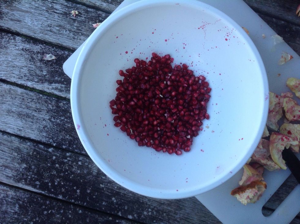 Take out the seeds and put in a bowl