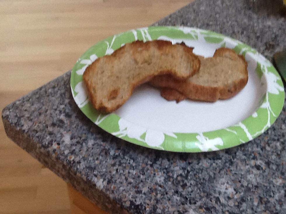 Take out toasted croissant.