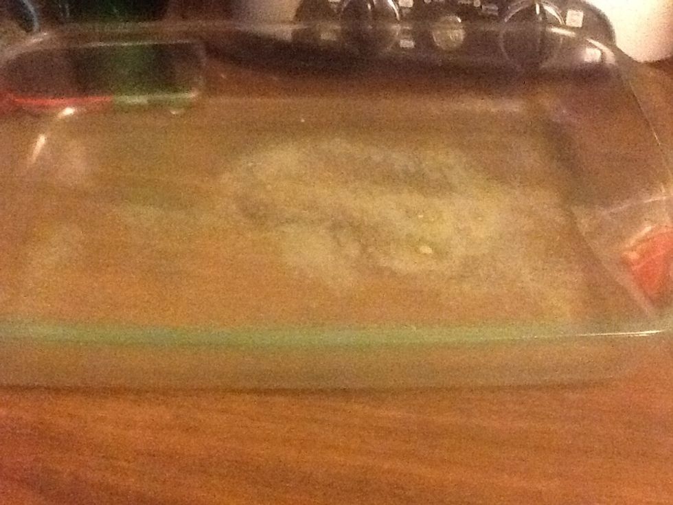 Take out your baking vessel and spray oil on it