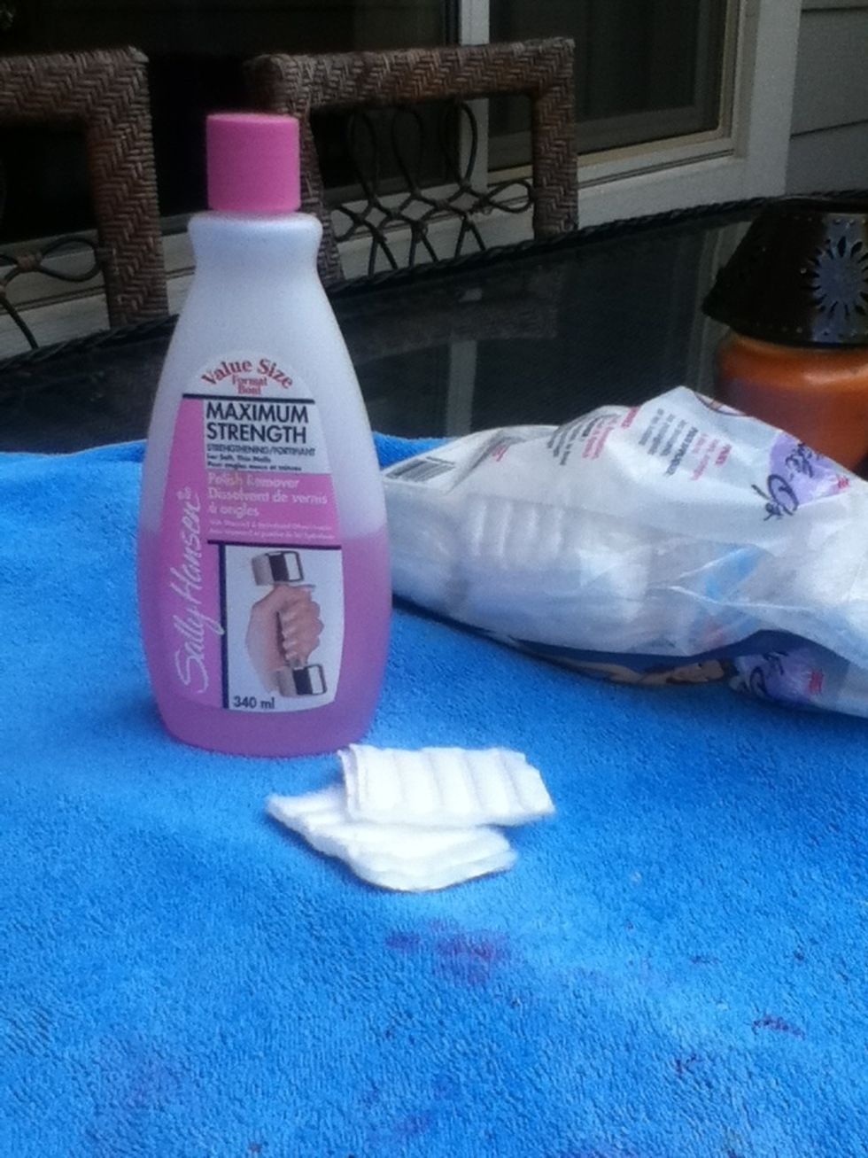 Take out your favourite polish remover and cleanse your nails.