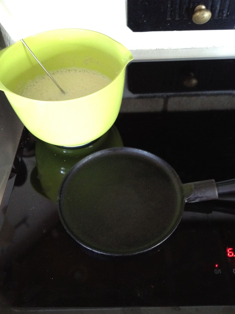 Take out your pancake frying pan