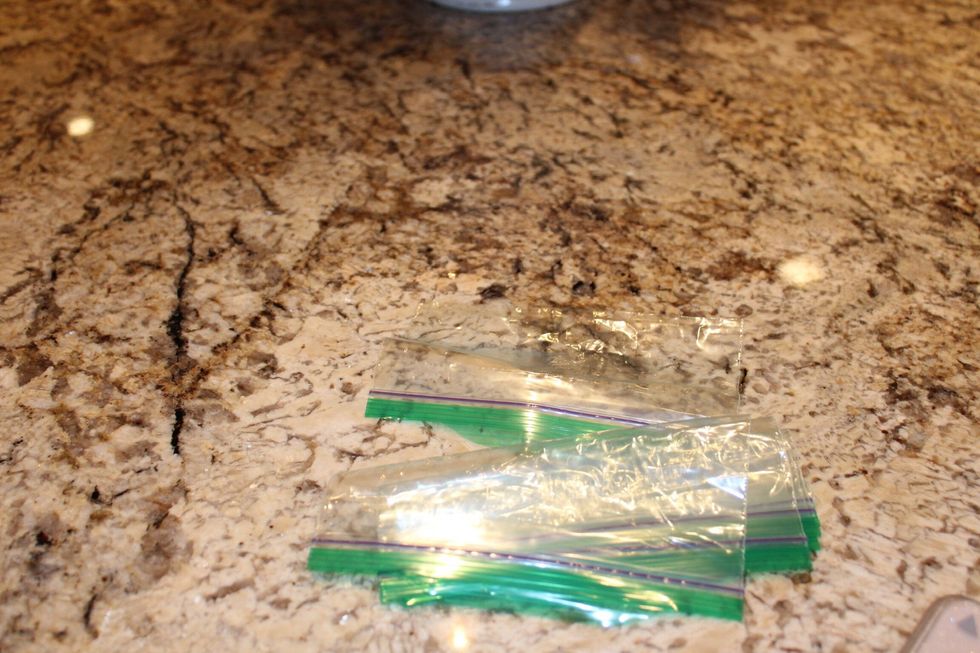 Take out your plastic baggies