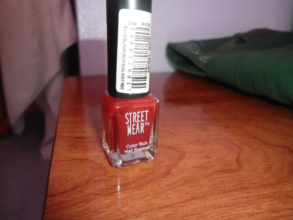 take out your red polish..