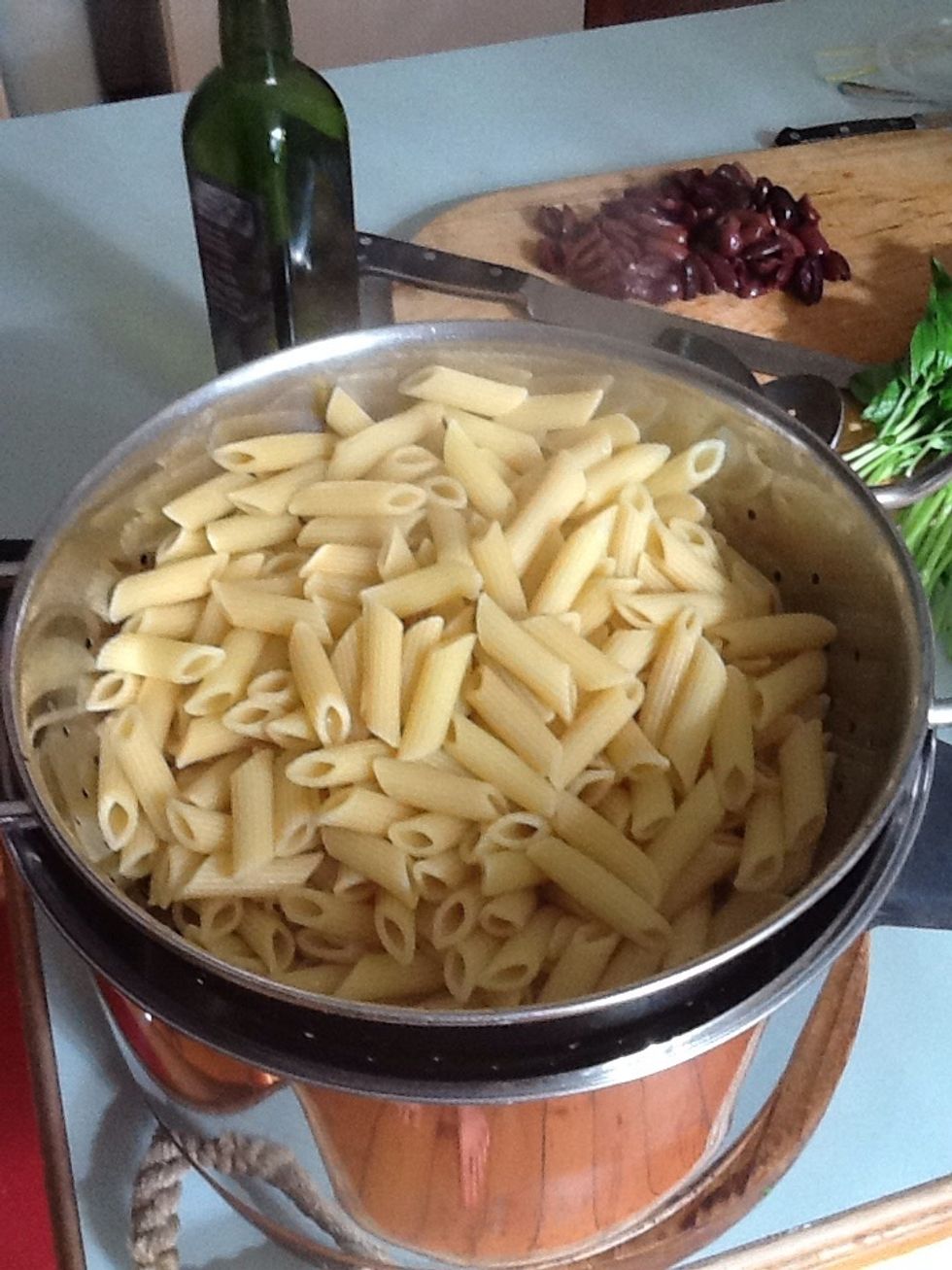 Take pasta out and let it cool