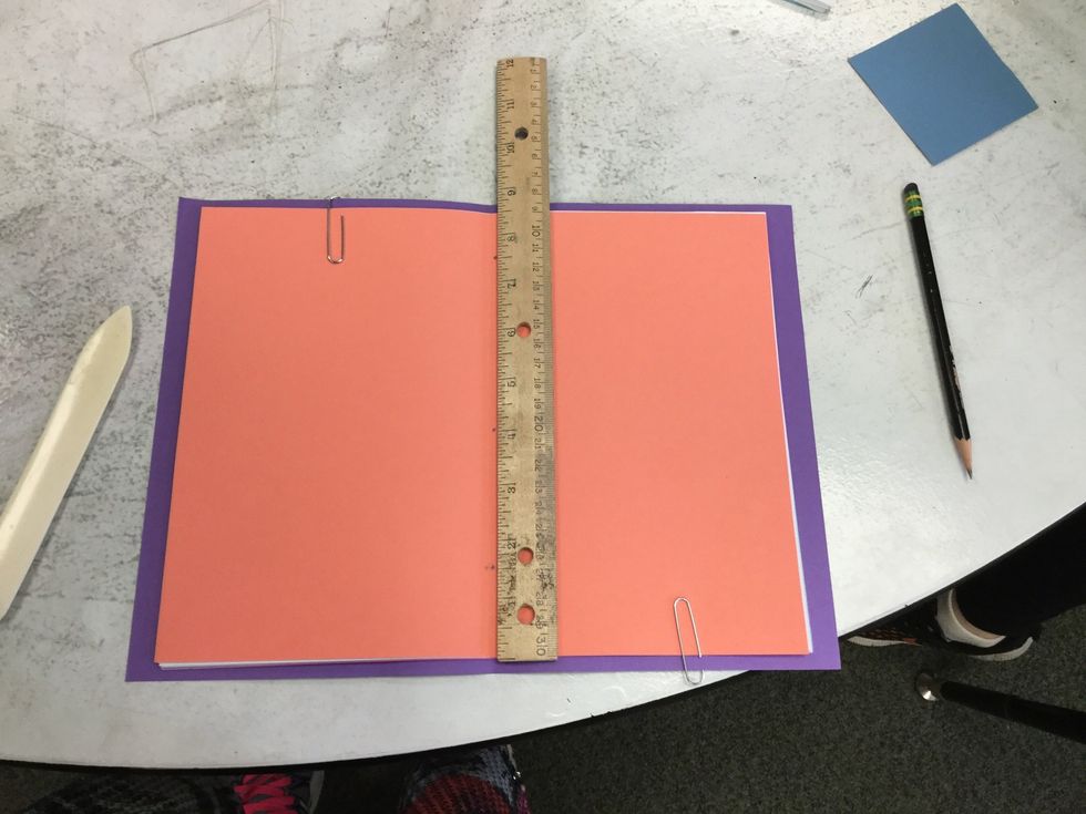 Take ruler and mark dots at 1.5 , 4.5 ,and7.5