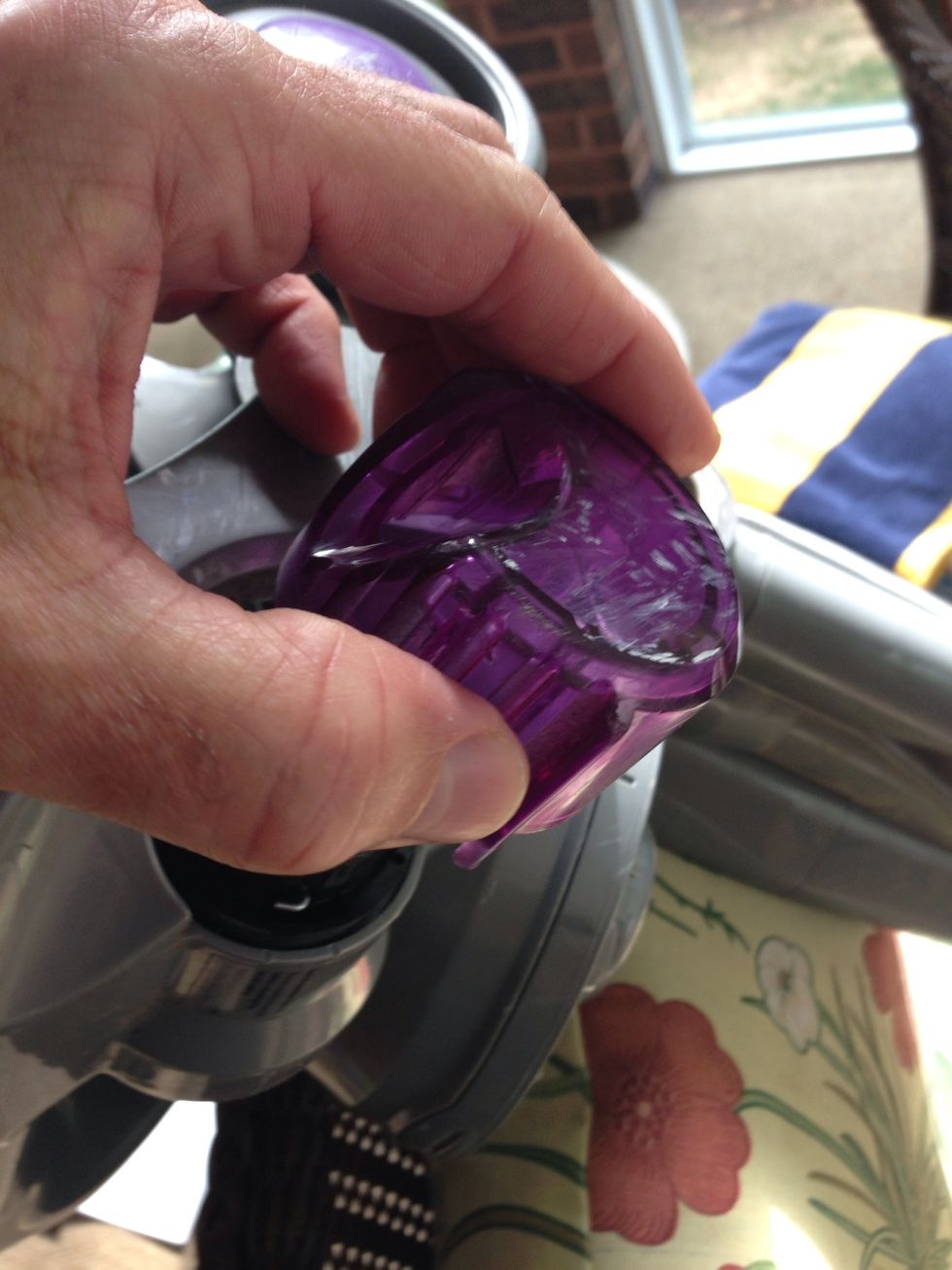 Take the carpet selector knob and align it using the grooves inside the cap and just smash it into place.