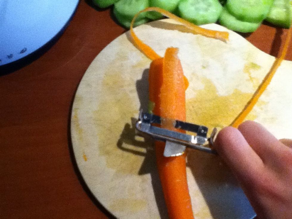 Take the carrot and peel him