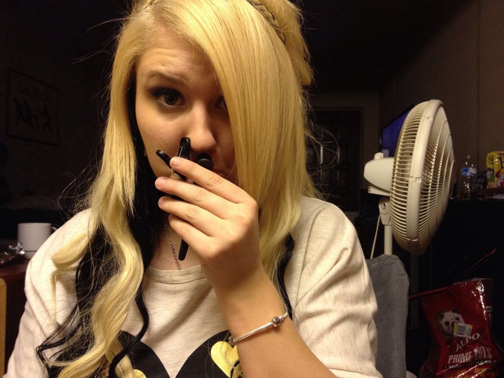 Take the clips out of your hair that help the other hair out the way