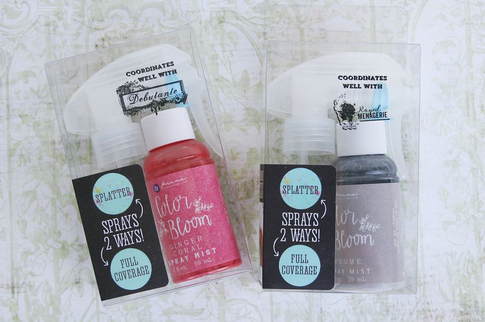 Take the Color Bloom sprays out of the packaging. Save the packaging for this project!