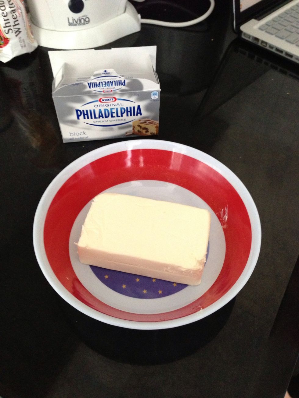 Take the cream cheese, crush it till it is soft