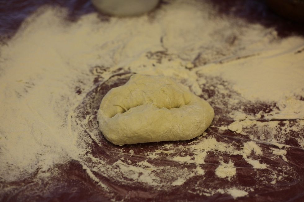 Take the dough and play!! Roll it around and around....