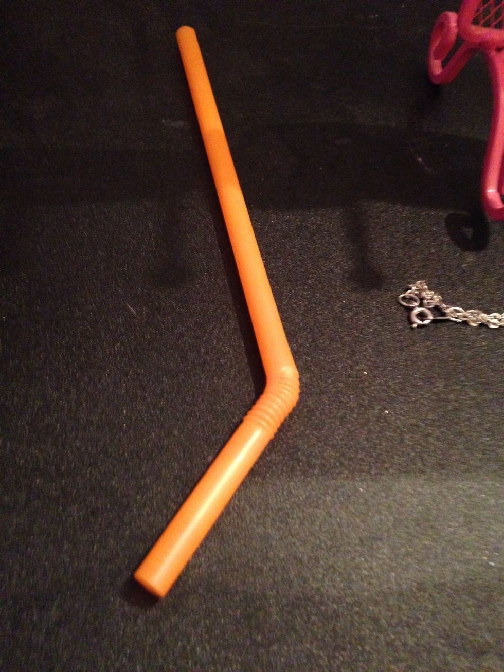 Take the drinking straw, it can be any color, or clear to match your room