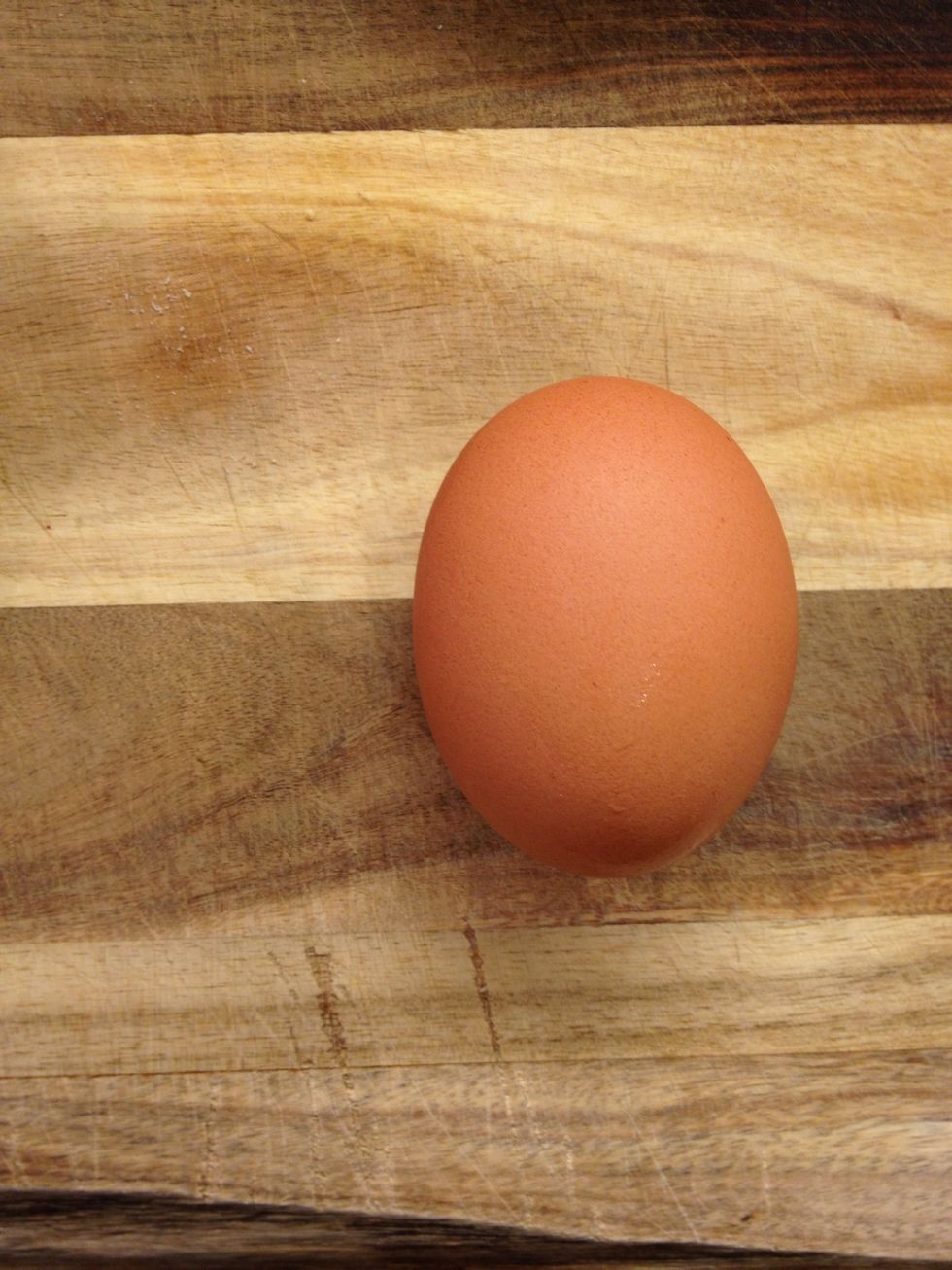 Take the egg out of the fridge at least five minutes before you cook it. At room temperature they cook more evenly.