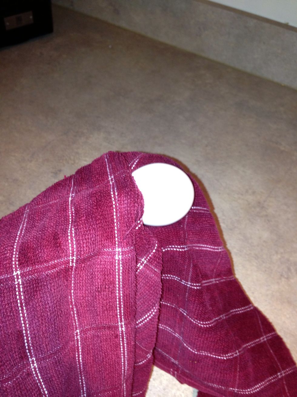 Take the eggs out of the water and use a towel to dry them throughly.
