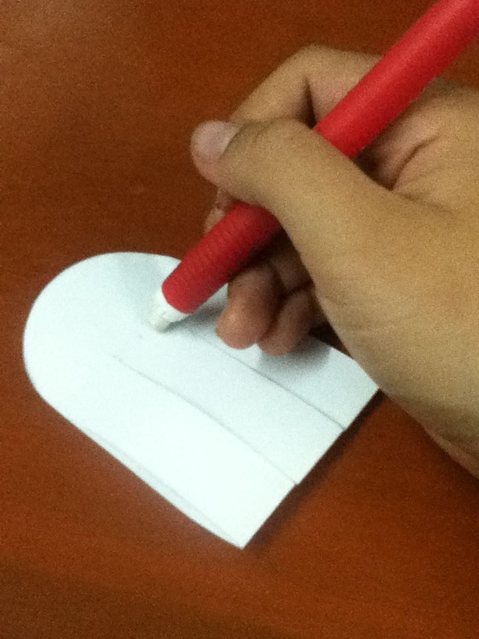 Take the eraser and erase all the lines.