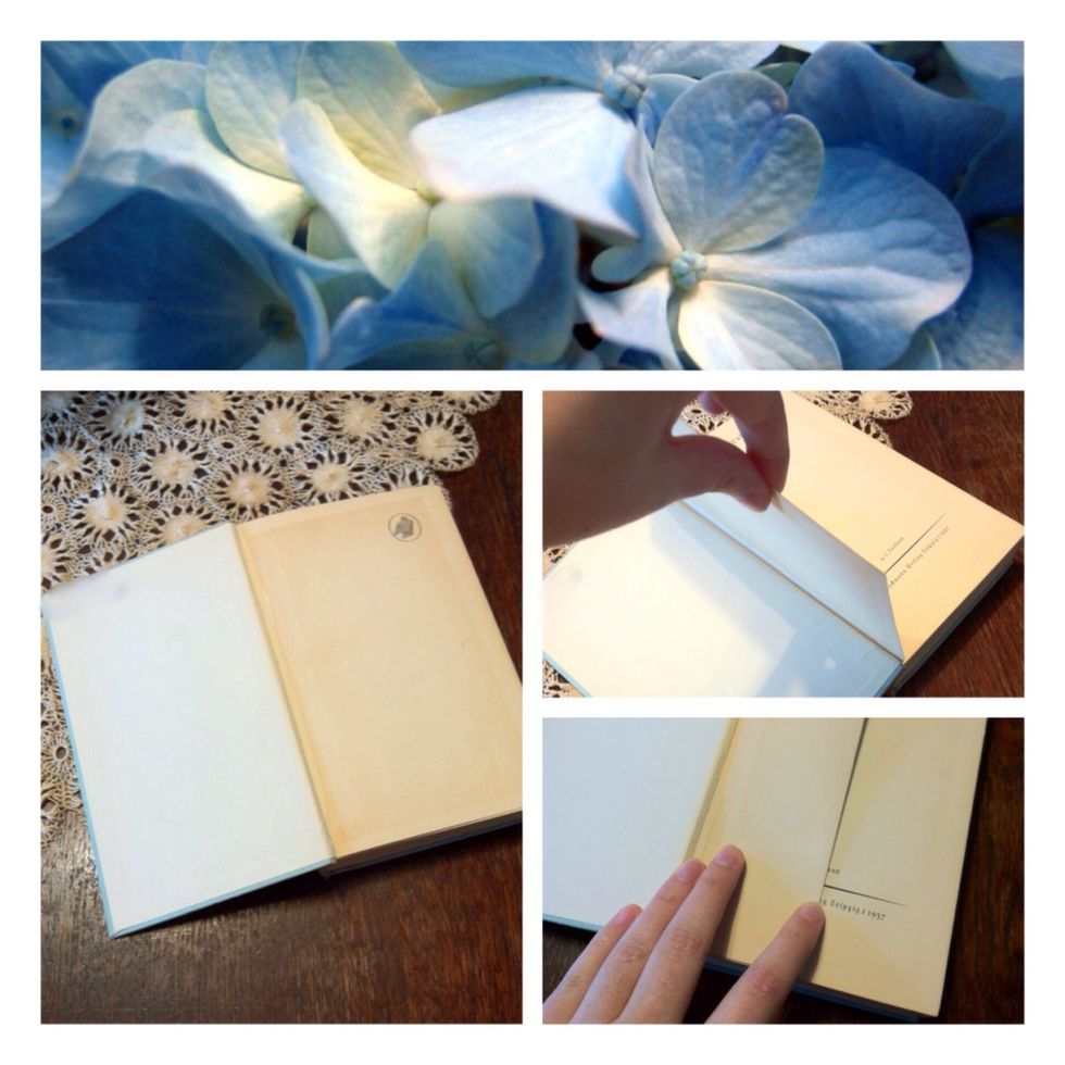 Take the first page and fold it in half