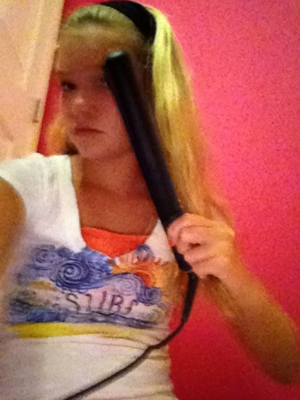 Take the flatting iron