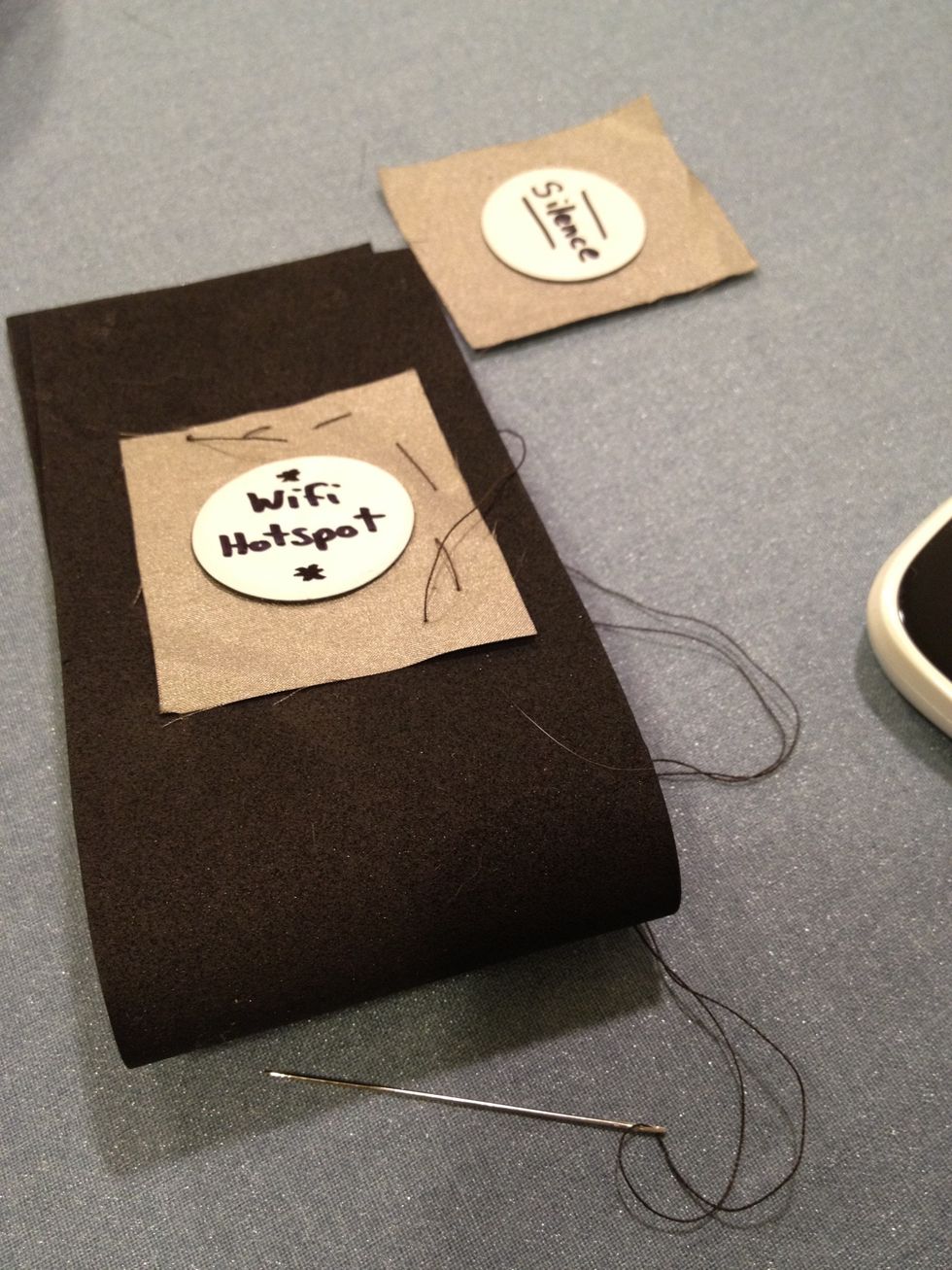 Take the foam out of the felt and sew the loud/wifi patch to the foam.