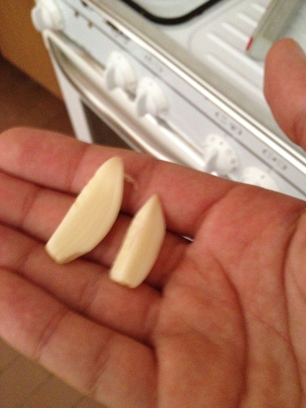 Take the garlic