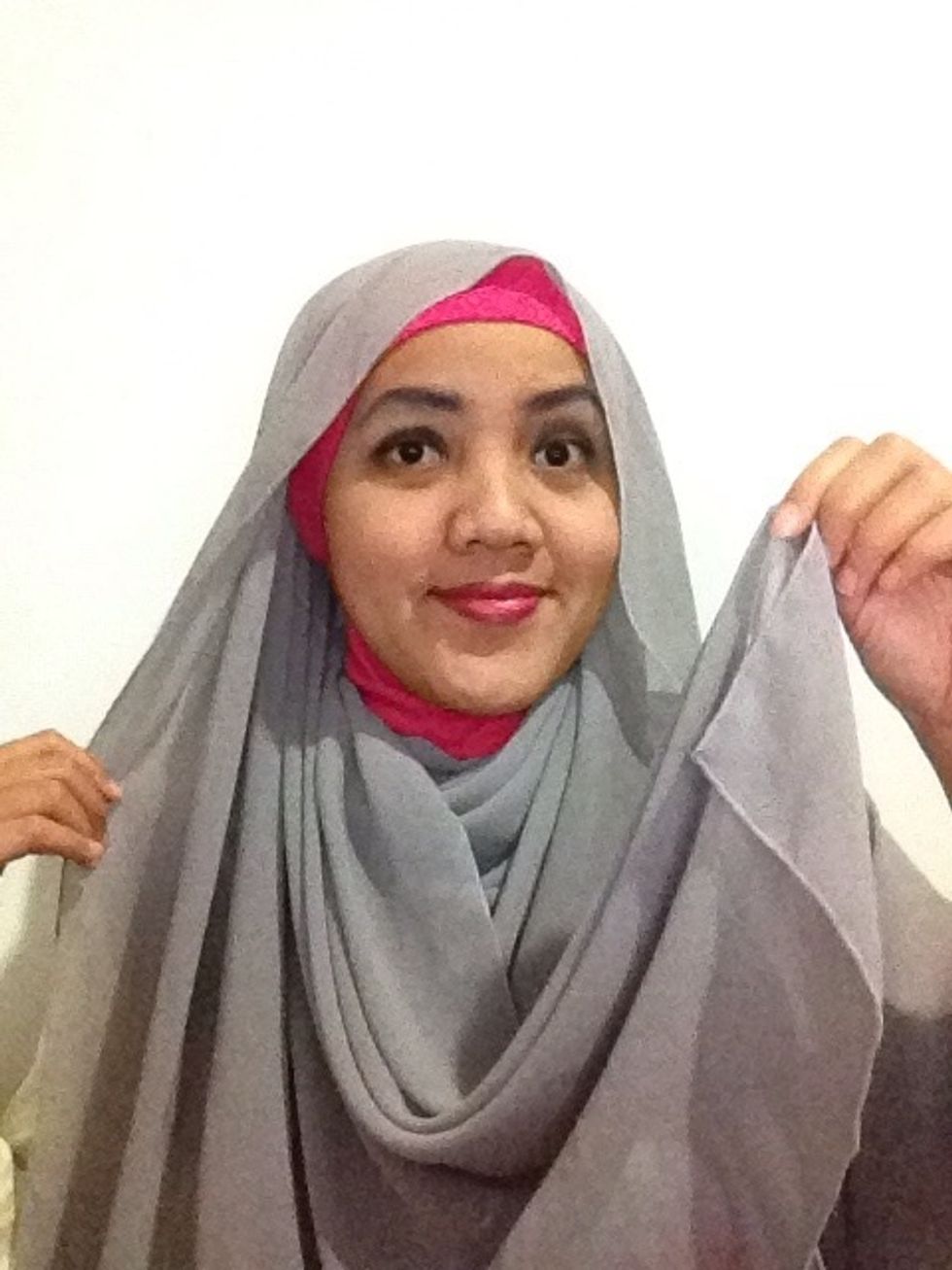 Take the inside part of the shorter side