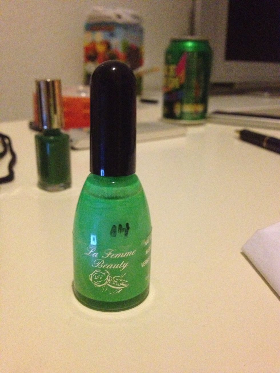 Take the last polish.. Mine is from La Femme Beauty. Then apply it on the last part.