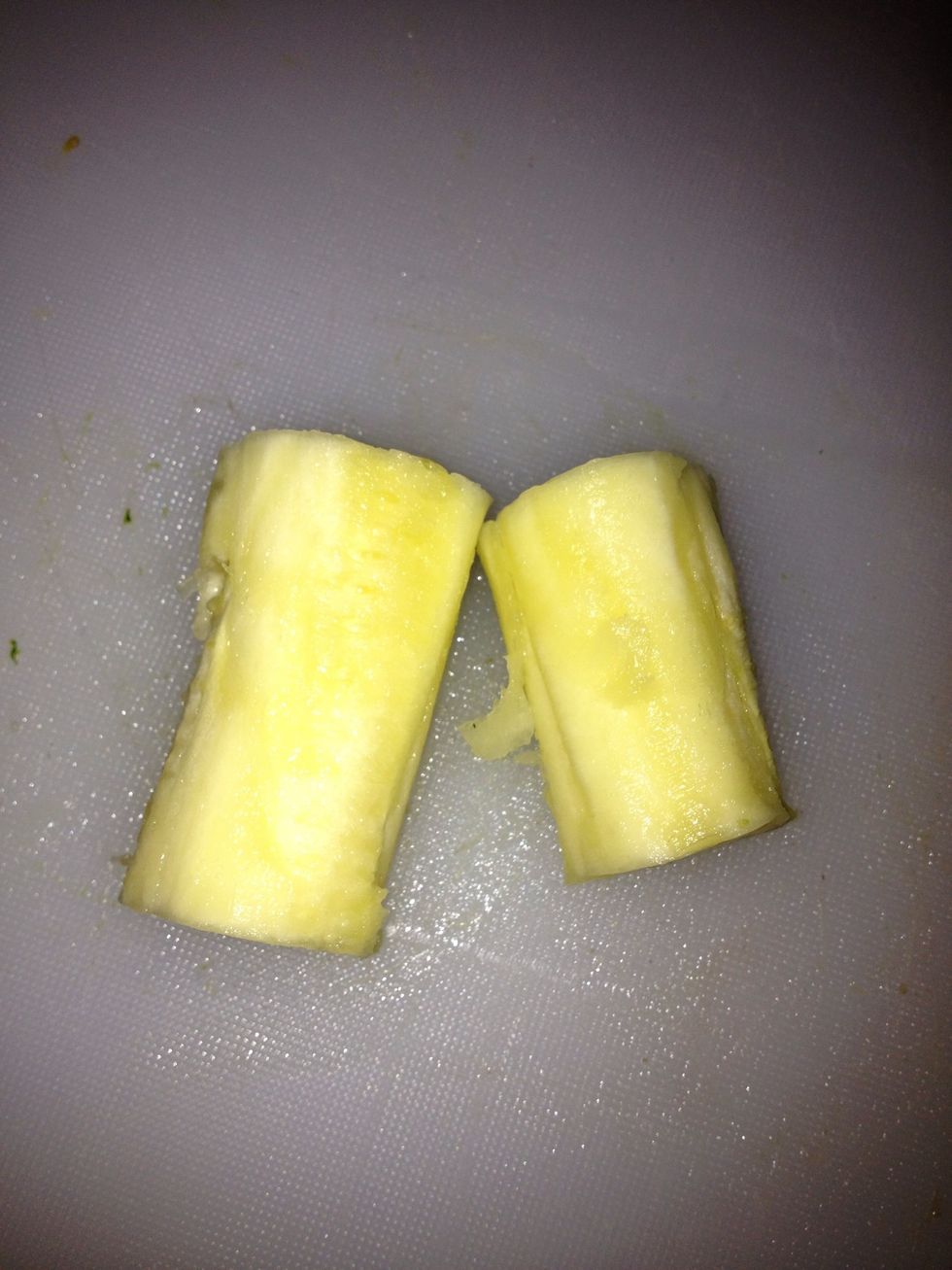 Take the left over peaces and dice