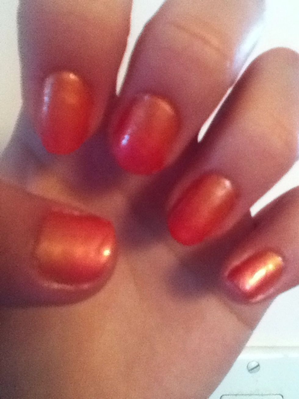 take the nail polish on the skin.