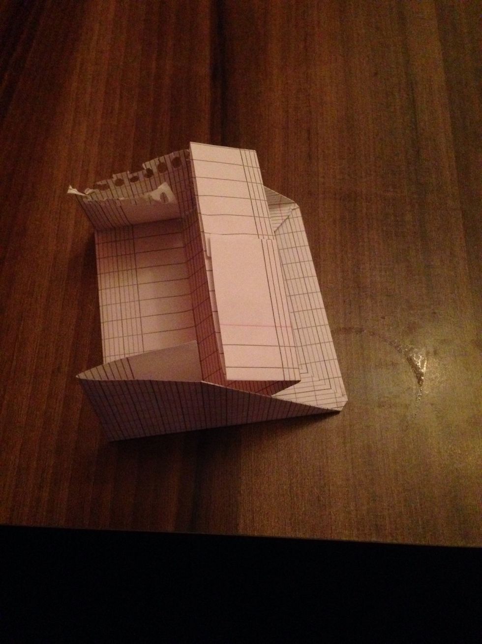 Take the piece of step 7 to bottom and open your small sofa