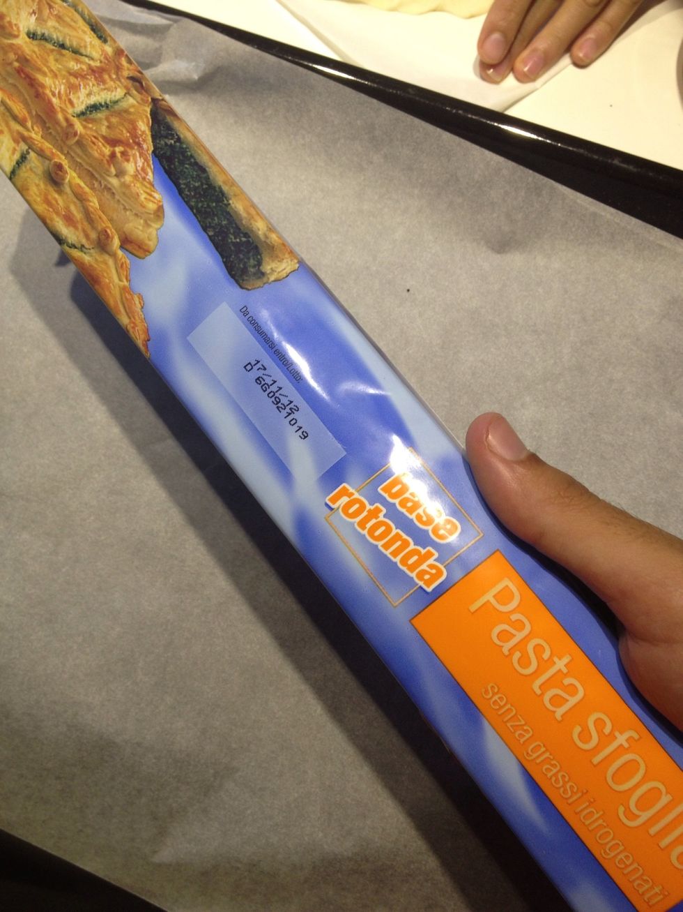Take the puff pastry and open it