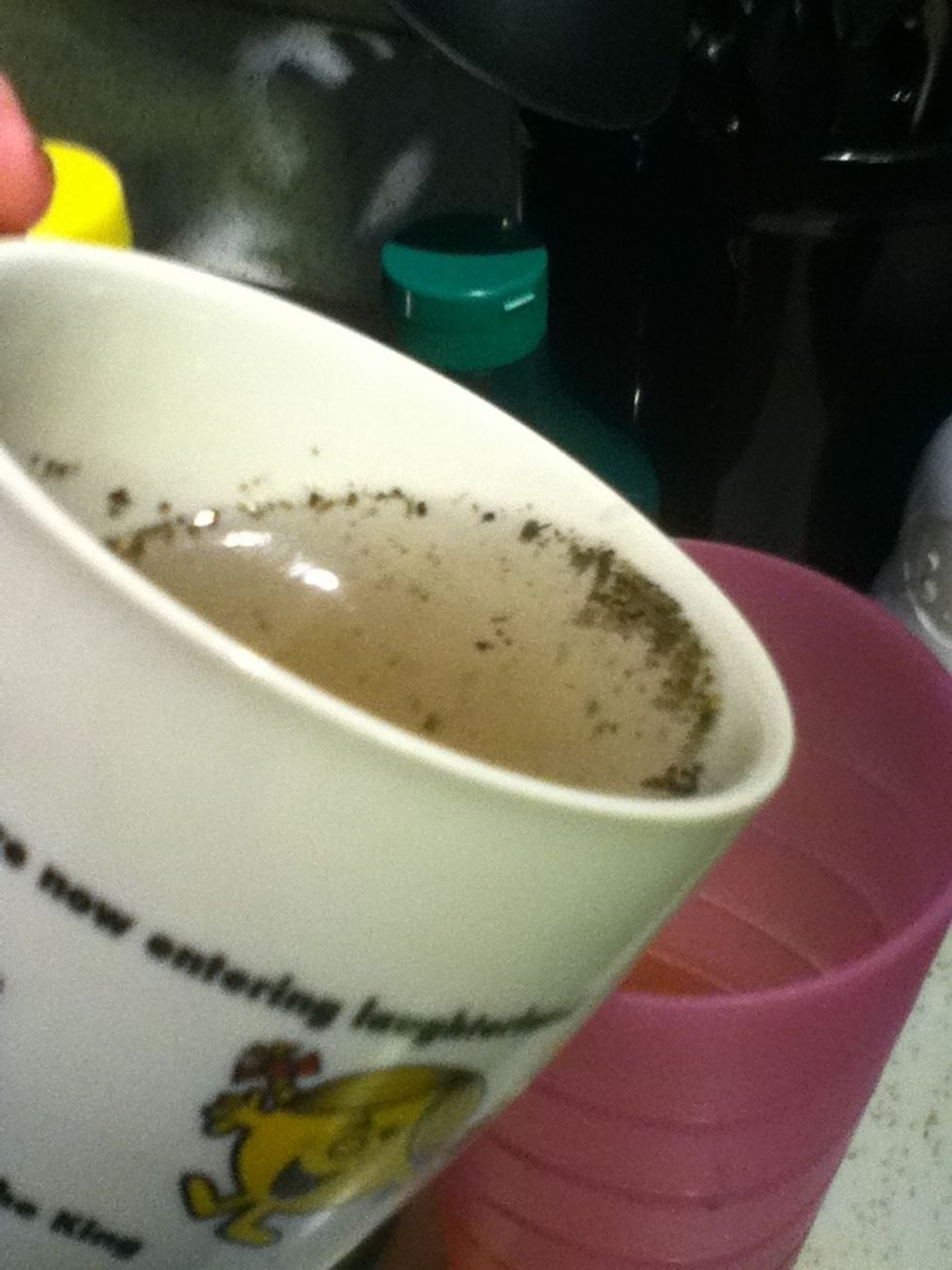 Take the tea bag out an pore it into a cup
