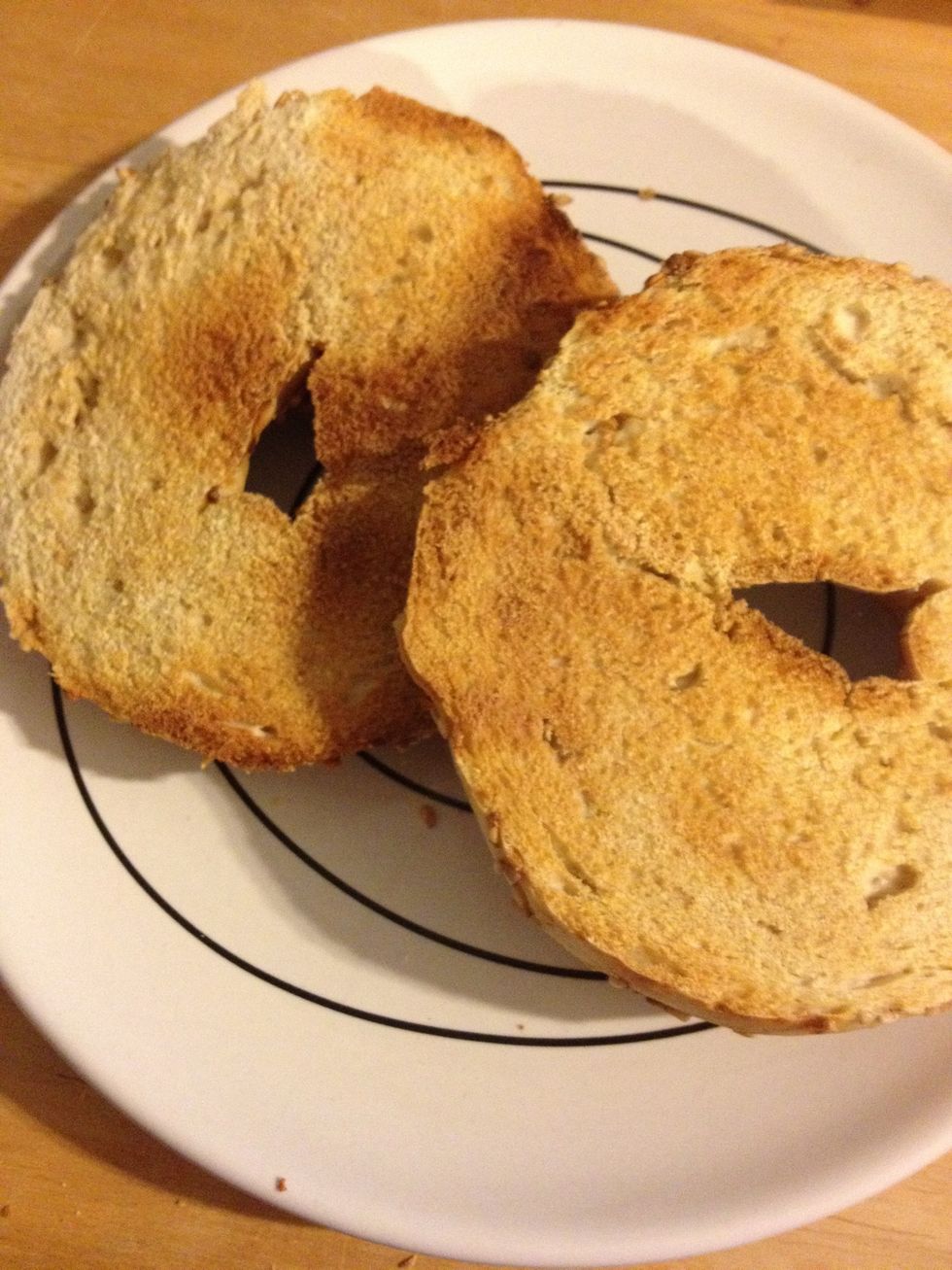 Take the toasted bagel\u2026
