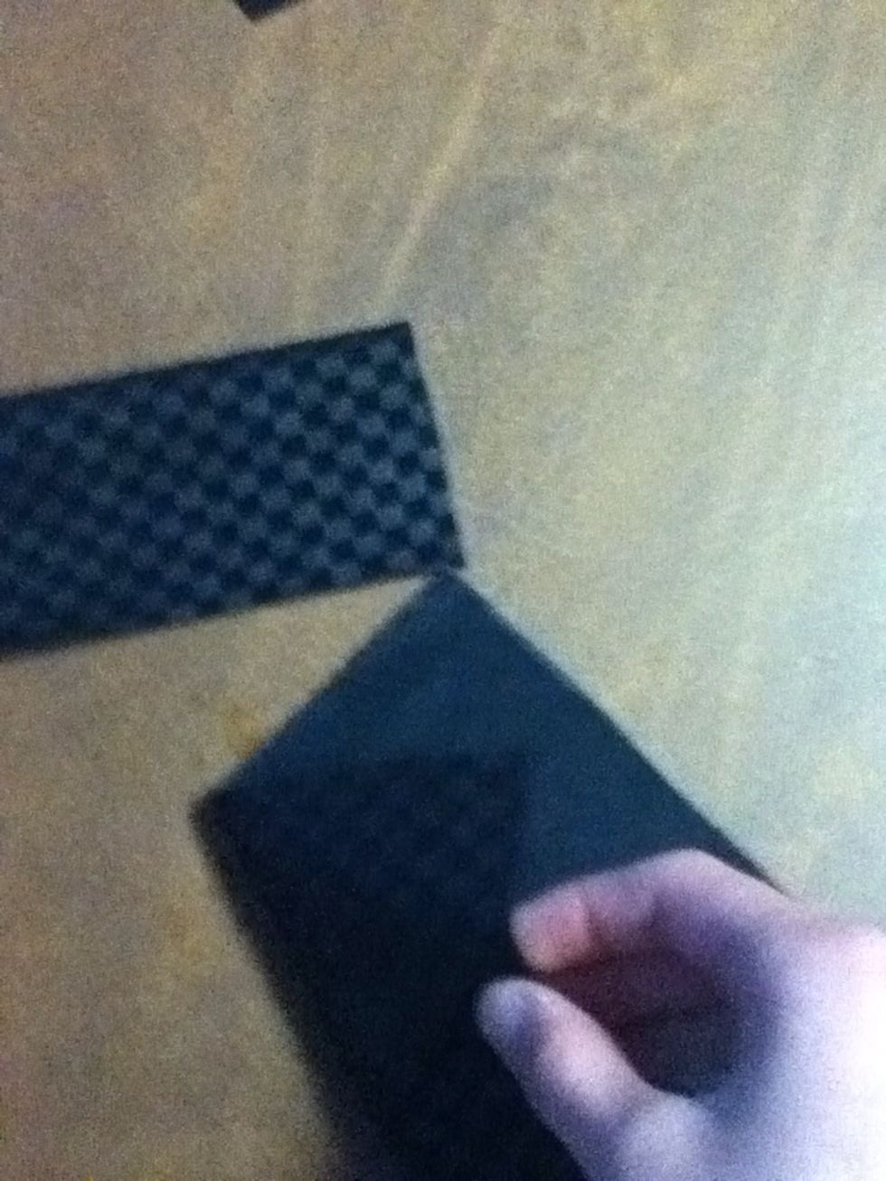 Take the two big rectangles and fold them in half horizontally.