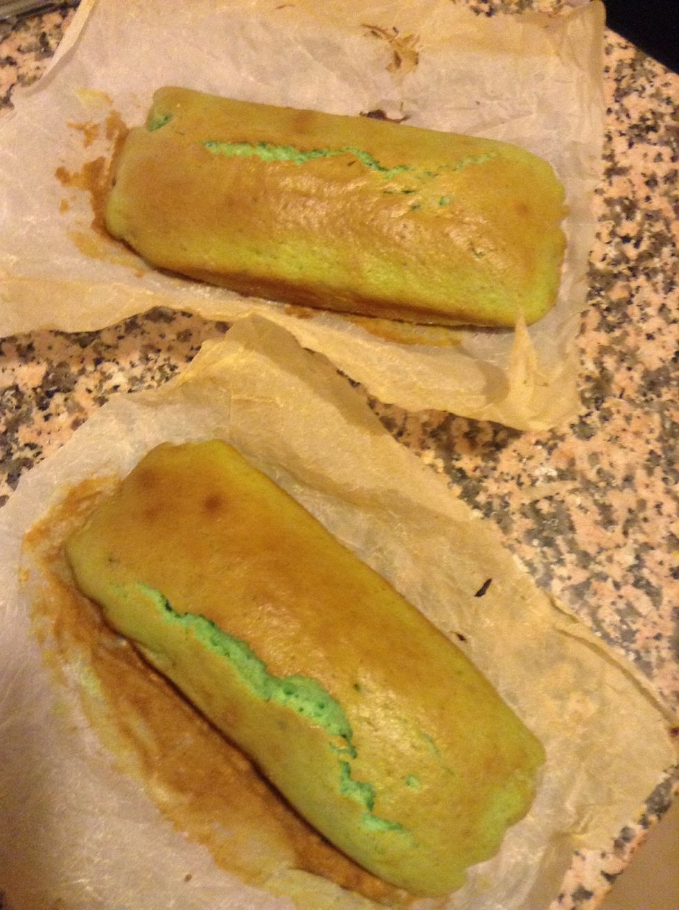 Take them off their parchment paper when they're cool.